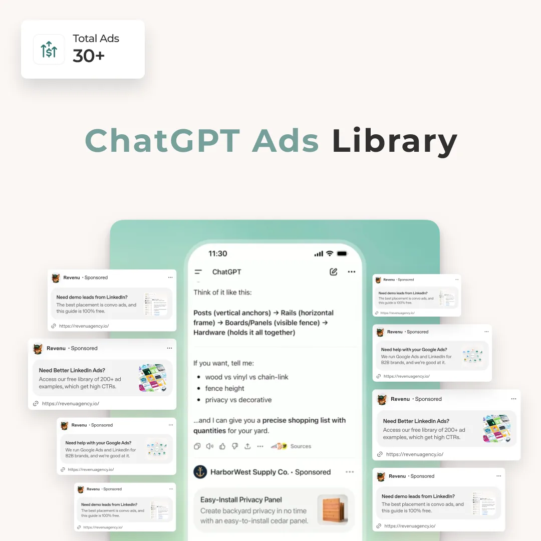ChatGPT Ads library